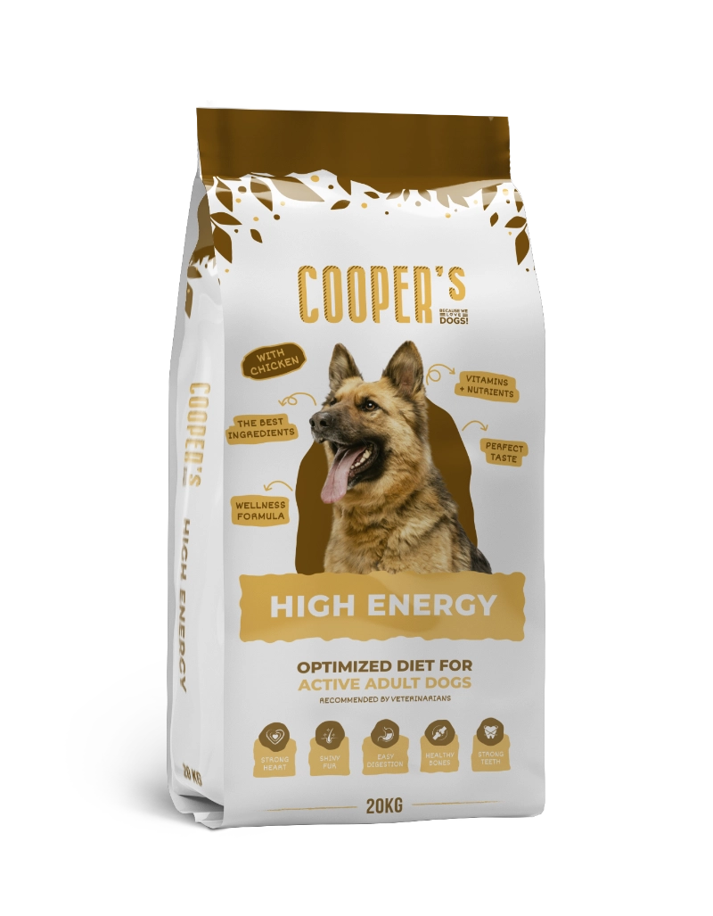 High energy dry food for working and active dogs bag