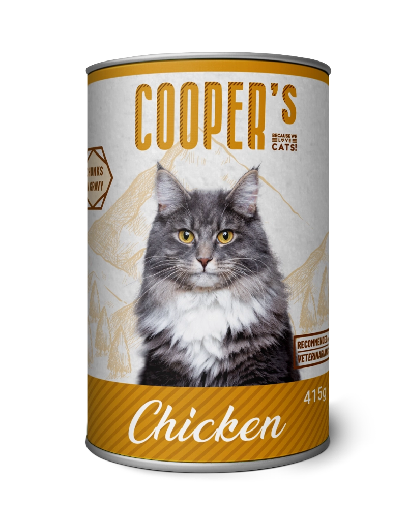 Wet food for adult cats with chicken