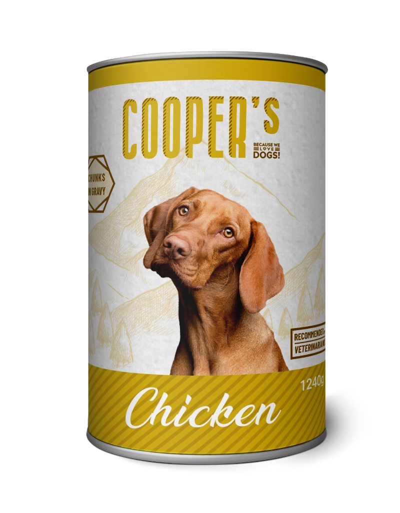 Wet food for adult dogs with chicken